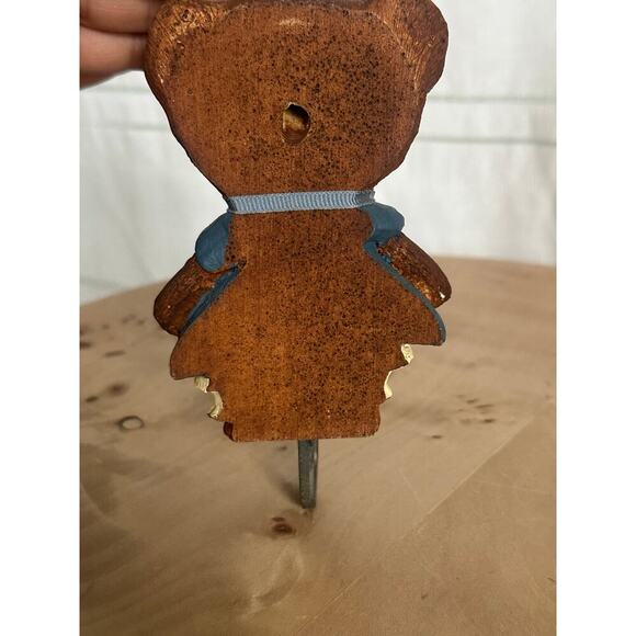 Vintage Wooden Bear Wall Hook | Cottagecore Nursery Decor - Picture 4 of 4